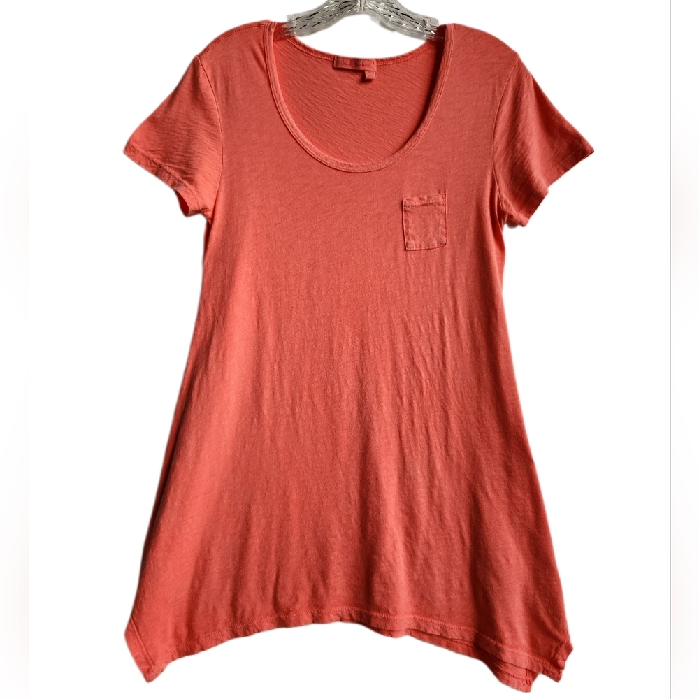 Fresh Produce Tunic Tee Top | Bright Coral | Women's Size XS | # 21522